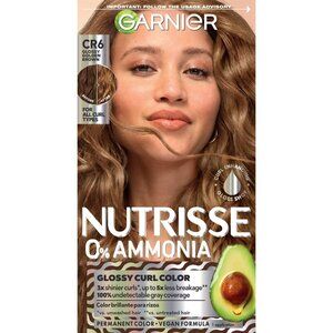 Garnier Nutrisse Curls Permanent Hair Color - CR6 - Glossy Golden Brown